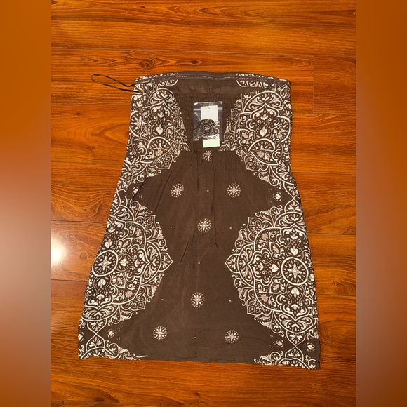 Abercrombie & Fitch Brown Dress with White Pattern - Picture 3 of 9